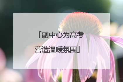 副中心为高考营造温暖氛围
