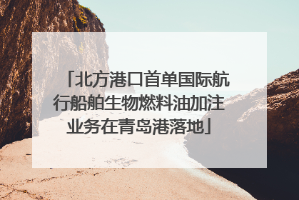 北方港口首单国际航行船舶生物燃料油加注业务在青岛港落地