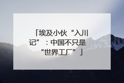 埃及小伙“入川记”：中国不只是“世界工厂”