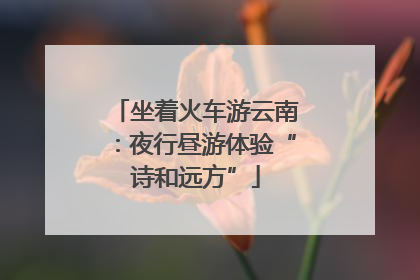 坐着火车游云南：夜行昼游体验“诗和远方”