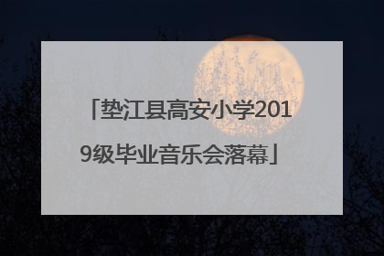垫江县高安小学2019级毕业音乐会落幕