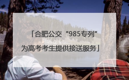 合肥公交“985专列”为高考考生提供接送服务