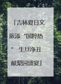 吉林夏日文旅添“国粹热” 生旦净丑献梨园盛宴