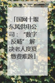 国网十堰东风供电公司：“数字反哺” 解决老人度夏缴费难题
