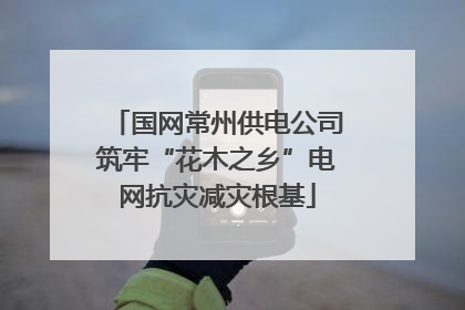 国网常州供电公司筑牢“花木之乡”电网抗灾减灾根基