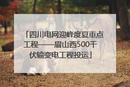 四川电网迎峰度夏重点工程——眉山西500千伏输变电工程投运