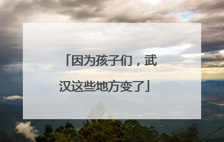 因为孩子们，武汉这些地方变了