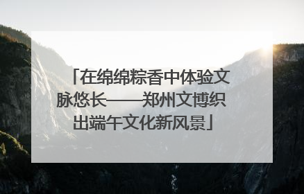 在绵绵粽香中体验文脉悠长——郑州文博织出端午文化新风景