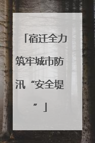 宿迁全力筑牢城市防汛“安全堤”