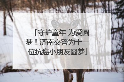 守护童年 为爱圆梦！济南交警为十一位抗癌小朋友圆梦