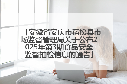 安徽省安庆市宿松县市场监督管理局关于公布2025年第3期食品安全监督抽检信息的通告