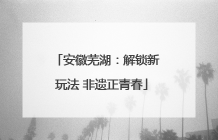 安徽芜湖：解锁新玩法 非遗正青春