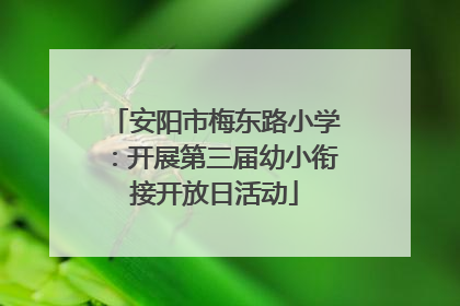 安阳市梅东路小学：开展第三届幼小衔接开放日活动