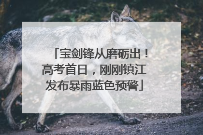 宝剑锋从磨砺出！高考首日，刚刚镇江发布暴雨蓝色预警