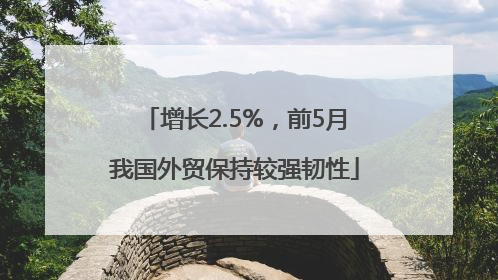 增长2.5%，前5月我国外贸保持较强韧性