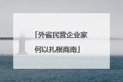 外省民营企业家何以扎根商南