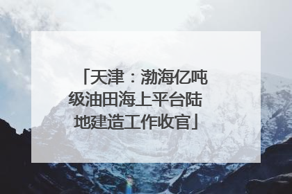 天津：渤海亿吨级油田海上平台陆地建造工作收官