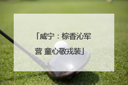 威宁：棕香沁军营 童心敬戎装