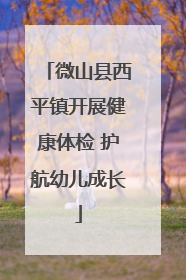 微山县西平镇开展健康体检 护航幼儿成长