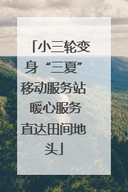 小三轮变身“三夏”移动服务站 暖心服务直达田间地头