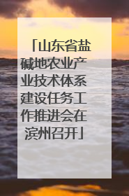 山东省盐碱地农业产业技术体系建设任务工作推进会在滨州召开