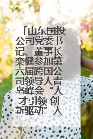 山东国投公司党委书记、董事长栾健参加第六届跨国公司领导人青岛峰会“人才引领 创新驱动”人力资源高质量发展对话会