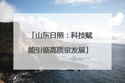 山东日照：科技赋能引领高质量发展