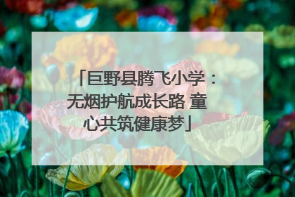 巨野县腾飞小学：无烟护航成长路 童心共筑健康梦