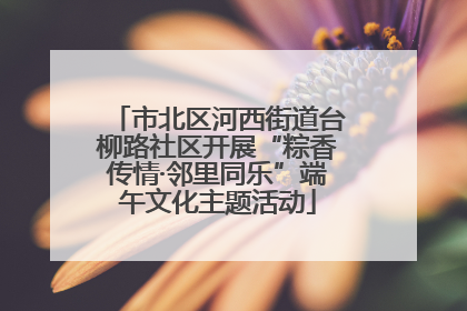市北区河西街道台柳路社区开展“粽香传情·邻里同乐”端午文化主题活动