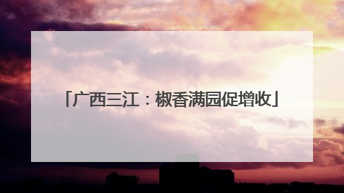 广西三江：椒香满园促增收