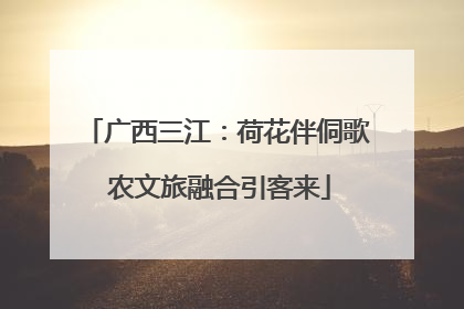 广西三江：荷花伴侗歌 农文旅融合引客来
