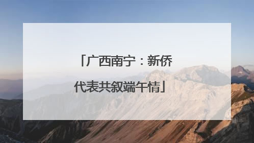 广西南宁：新侨代表共叙端午情