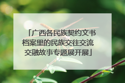 广西各民族契约文书档案里的民族交往交流交融故事专题展开展