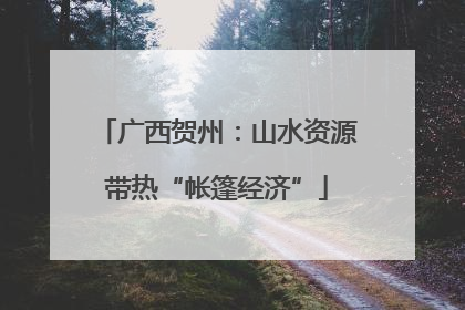 广西贺州：山水资源带热“帐篷经济”