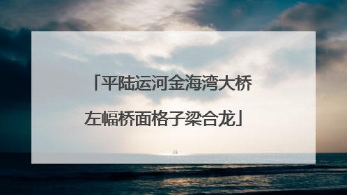 平陆运河金海湾大桥左幅桥面格子梁合龙