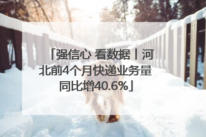 强信心 看数据丨河北前4个月快递业务量同比增40.6%
