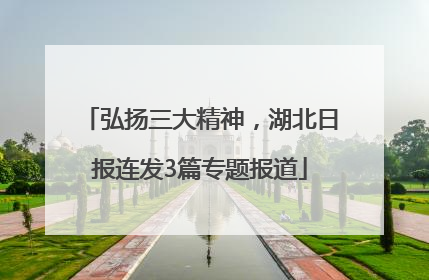弘扬三大精神，湖北日报连发3篇专题报道
