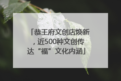 恭王府文创店焕新，近500种文创传达“福”文化内涵
