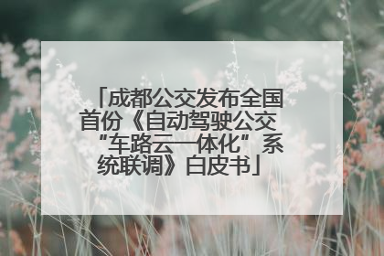 成都公交发布全国首份《自动驾驶公交“车路云一体化”系统联调》白皮书