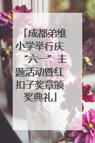 成都弟维小学举行庆“六一”主题活动暨红扣子奖章颁奖典礼