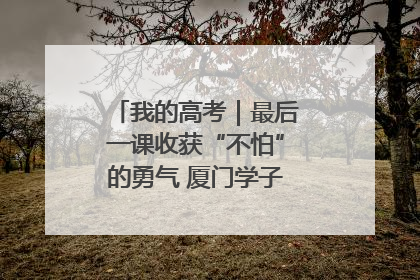 我的高考｜最后一课收获“不怕”的勇气 厦门学子万里同风赴新程