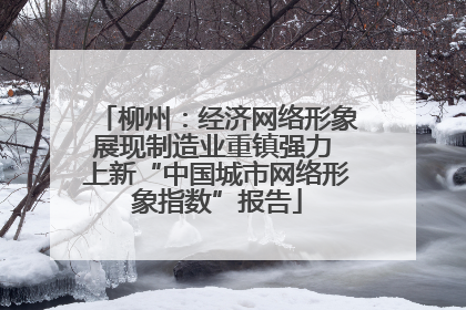 柳州：经济网络形象展现制造业重镇强力 上新“中国城市网络形象指数”报告