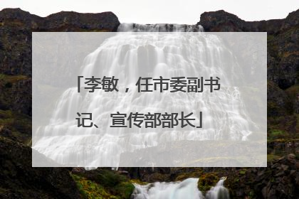 李敏，任市委副书记、宣传部部长