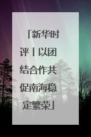 新华时评丨以团结合作共促南海稳定繁荣