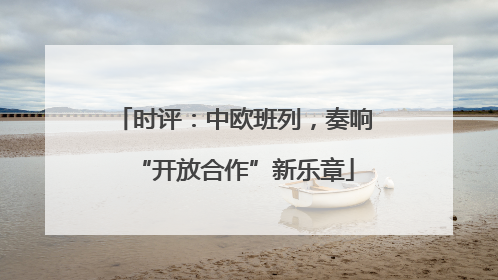时评：中欧班列，奏响“开放合作”新乐章