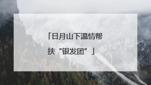 日月山下温情帮扶“银发团”