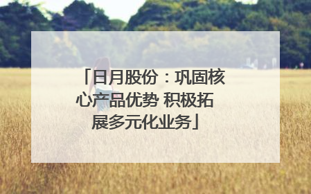 日月股份：巩固核心产品优势 积极拓展多元化业务