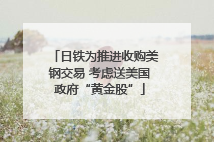 日铁为推进收购美钢交易 考虑送美国政府“黄金股”