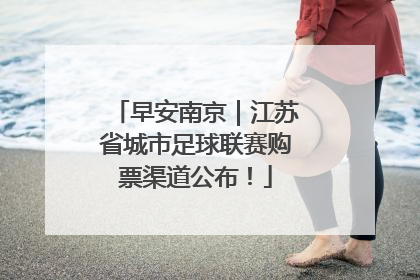 早安南京｜江苏省城市足球联赛购票渠道公布！