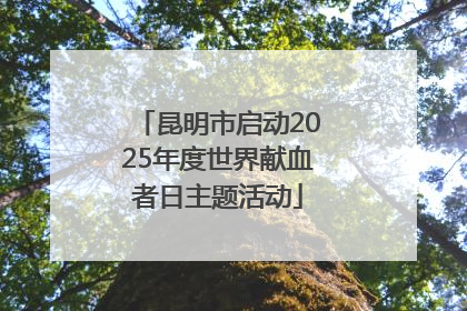 昆明市启动2025年度世界献血者日主题活动